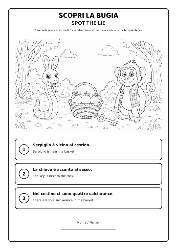 Scopri la bugia